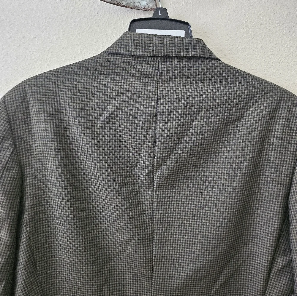 Nautica Men's Brown Elegant Formal Plaid Business occasion Blazer Jacket Size